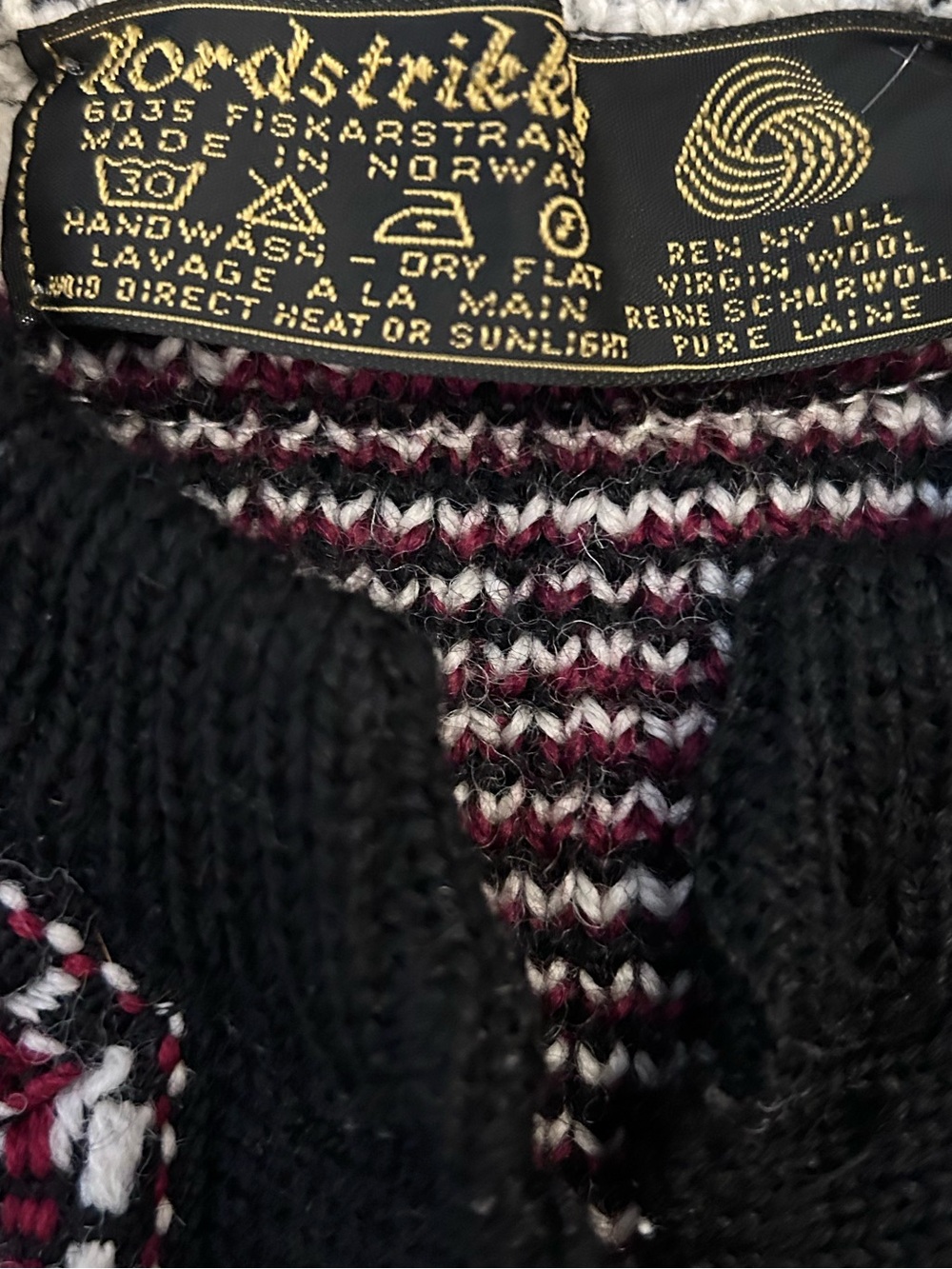 NORDSTRIKK Norwegian folklore Virgin Wool Knit Cardigan Sweater | Size 4 - Picture 7 of 8